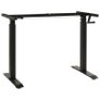 Manual Height Adjustable Standing Desk Frame Hand Crank Black Image 5