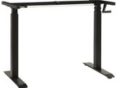Manual Height Adjustable Standing Desk Frame Hand Crank Black