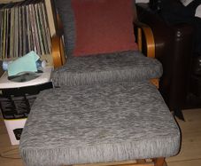 Handcrafted rocking chair and rocking foot stool
