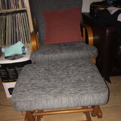 Handcrafted rocking chair and rocking foot stool