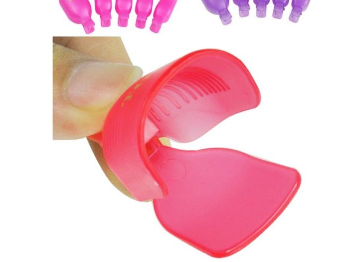 Plastic Toe Nail Soak Off Cap Clips