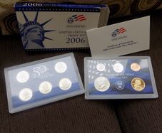 US 2006 Gem BU Proof Set.10 coins.Inc 5 State Quaters and Sacagawea Dollar.In cases of Issue.