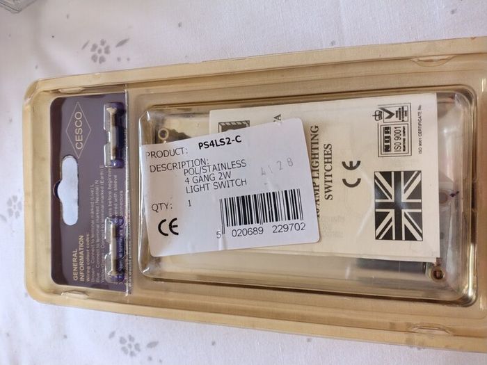Light Switch with 4 Switches.