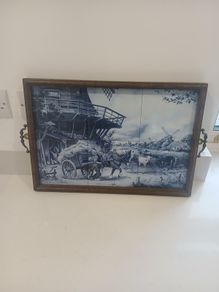 vintage tiled tray