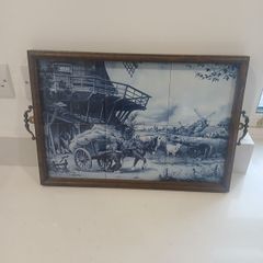 vintage tiled tray