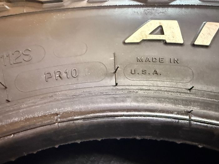 tires LT 225/75 R16 All Terrain made in USA