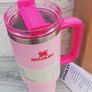 New Pink Stanley quencher tumbler drink cup 1.8L with straw Image 2