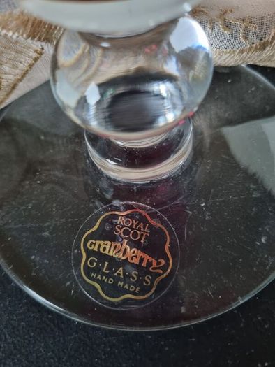 Vintage Royal Scot Cranberry Glass Candle  Holders