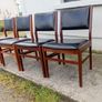 mid century crannac dining set in black leather Image 6