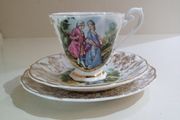 Bone China Tea Trio / Set, 22k Gold Rim