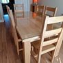 Solid White Oak Dining & Table 6 Chairs Image 2