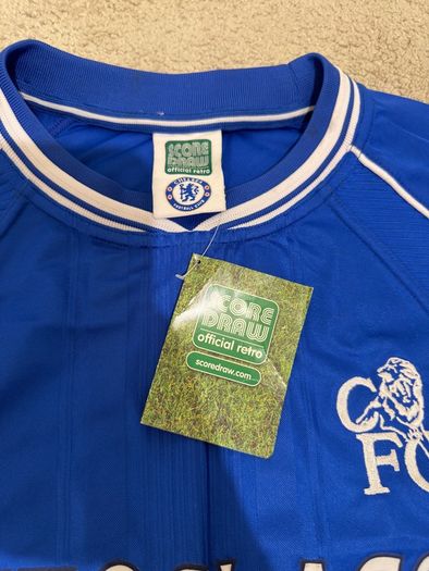 Official Chelsea FC Retro Home Shirt 1998/2000 - Score Draw