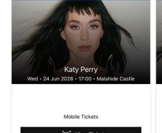 X1 Katy Perry Ticket