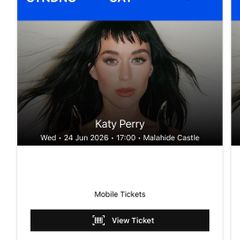X1 Katy Perry Ticket