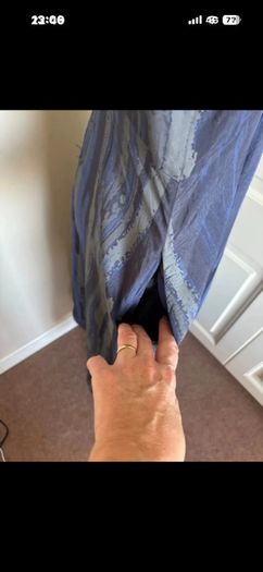 Colour 5 Power viscose blue grey dress size 10 long