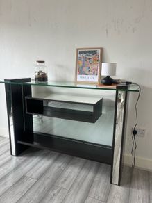 Modern glass console table