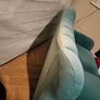 2x teal velvet sofas (blue couch) Image 3
