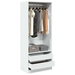 Wardrobe White 80x50x200 cm