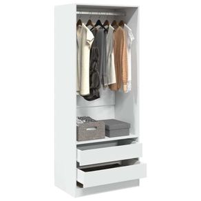 Wardrobe White 80x50x200 cm