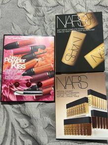 Nars foundations and mac lipstick cards samples