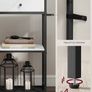 Console Table Vintage Brown-Black Narrow or Marble White Image 5