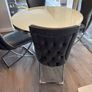 Round Dining Table & 4 Velvet Chairs Image 3