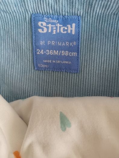 Girls Lilo & Stitch Pinafore and T-shirt Age 2-3