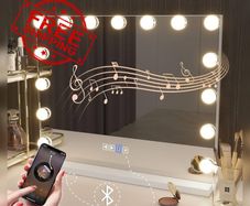 NEW SALE | Hollywood Vanity Cosmetic Mirror For Makeup with Lights, Type-C and USB Output Port, 15 Bulbs 3 Lighting Modes