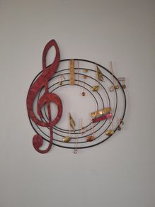 Metal musical wall art