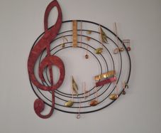 Metal musical wall art