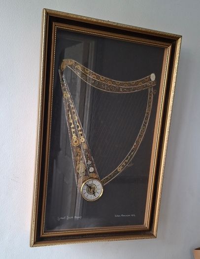Vintage John Ammon 1918 harp clock