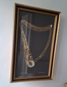 Vintage John Ammon 1918 harp clock