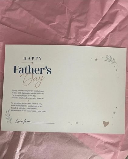 Fathers Day Keepsake Print Handprint Print