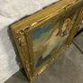 A Large 19th century plumage tapestry in a heavy guilt frame. Image 6
