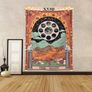 Tarot Tapestry, The Moon The Star The Sun Tapestry Wall Hanging Medieval Europe Divination Wall Decor (MULTIPLE SIZES/ STYLES, SEE DESCRIPTION FOR SIZES) Image 2
