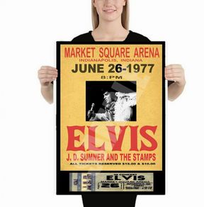 ELVIS PRESLEY Concert Poster Last Concert Market Square Indianapolis 1977 Reproduction