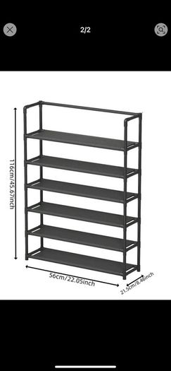 shoe rack ( no price below, 6 shelves)