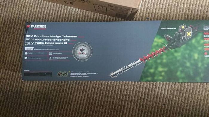 NEW 2026 Model Parkside 40V Performance Cordless Brushless Hedge Trimmer. Garden Maintenance DIY Projects Summer Sale Now On.