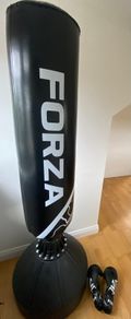 Boxing bag and gloves