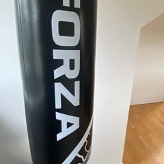 Boxing bag and gloves