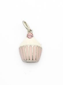 925 Vintage Silver Cupcake Charm