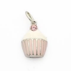 925 Vintage Silver Cupcake Charm
