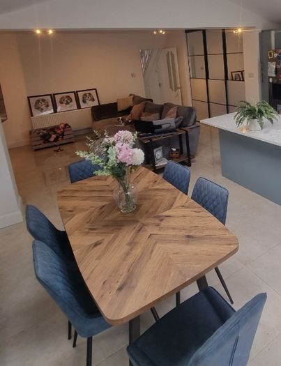 Next Bronx Herringbone Dining Table