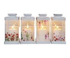 LED Floral Lantern 32cm