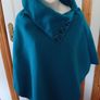 Beautiful Teal Poncho / Pull over Image 4