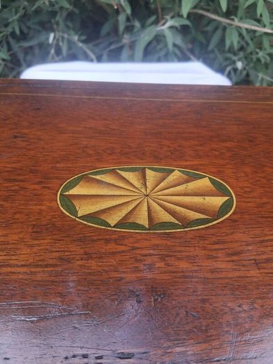 Sheraton Revival Large Mahogany Tea Caddy(Circa 1850)