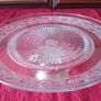 Vintage Cut Glass Art Deco Footed Cake Stand Image 9