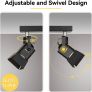 LED Ceiling Spotlights, Black Industrial 2 Way Spot Light, Indoor Angle Adjustable Ceiling Down Light Image 3
