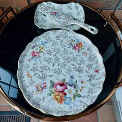 Staffordshire Cake Plate/Cake Slice Server/Sandwich Trays