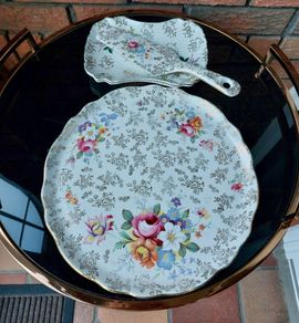 Staffordshire Cake Plate/Cake Slice Server/Sandwich Trays